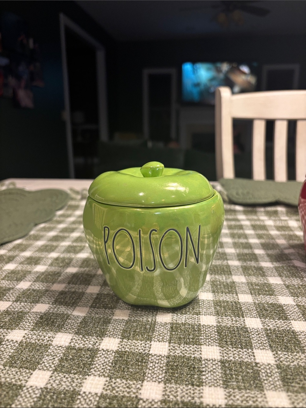New Rae Dunn Ceramic Green Poison Apple Candle